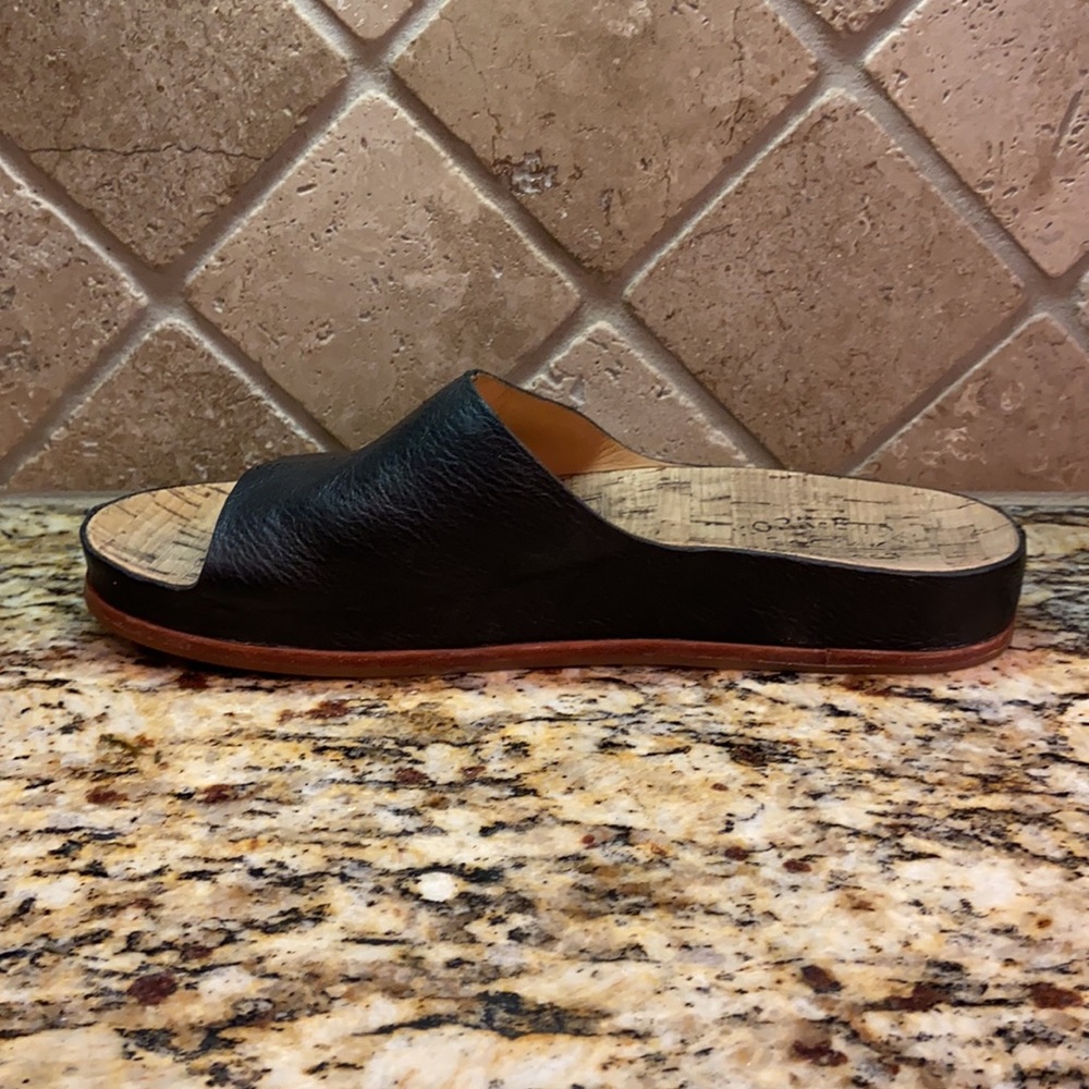 Kork-Ease Tutsi Tumbled Black Leather Slide Sandal - Picture 5 of 11